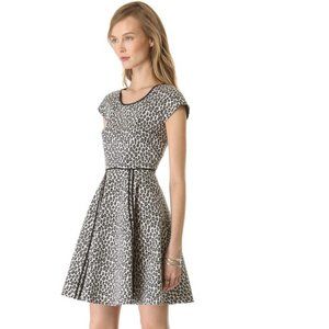 Rachel Zoe Iryna Snow Leopard Cap Sleeve Dress